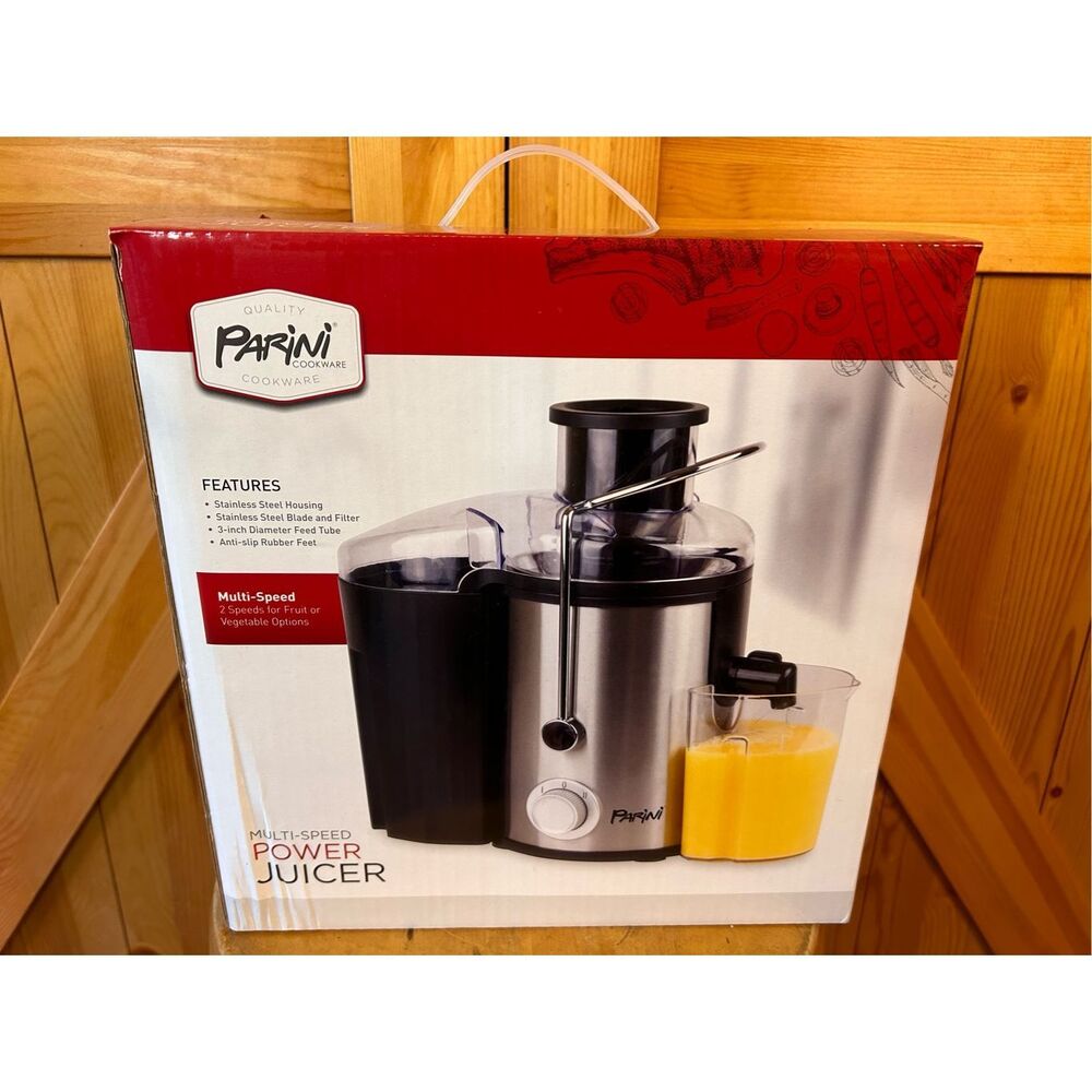 Parini Cookware Multi- Speed Power Juicer New In Box Stainless Steel (7814)